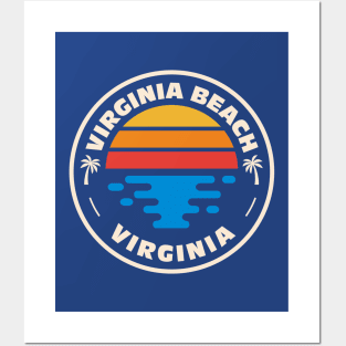 Retro Virginia Beach Virginia Vintage Beach Emblem Posters and Art